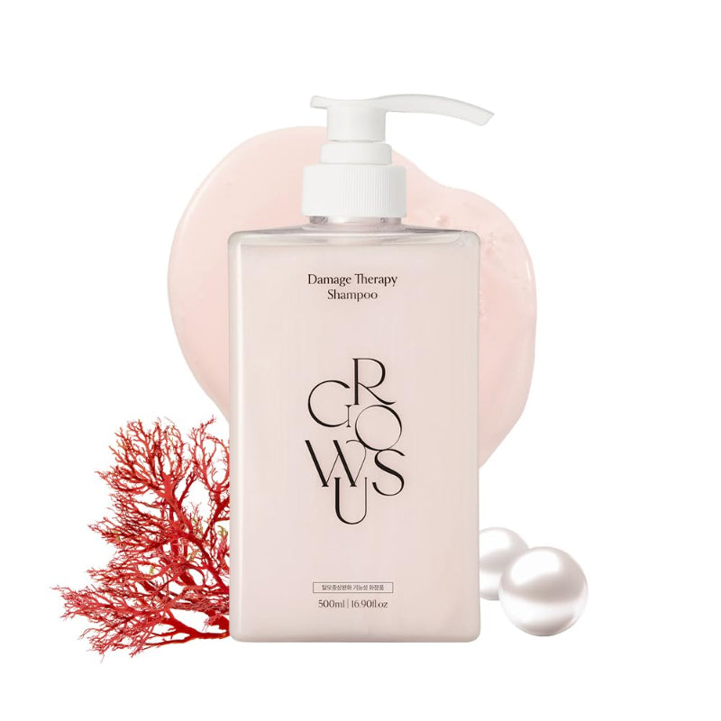 Growus Damage Therapy Shampoo EX 500ml – Korean Repair Care Shampoo for Dry & Damaged Hair