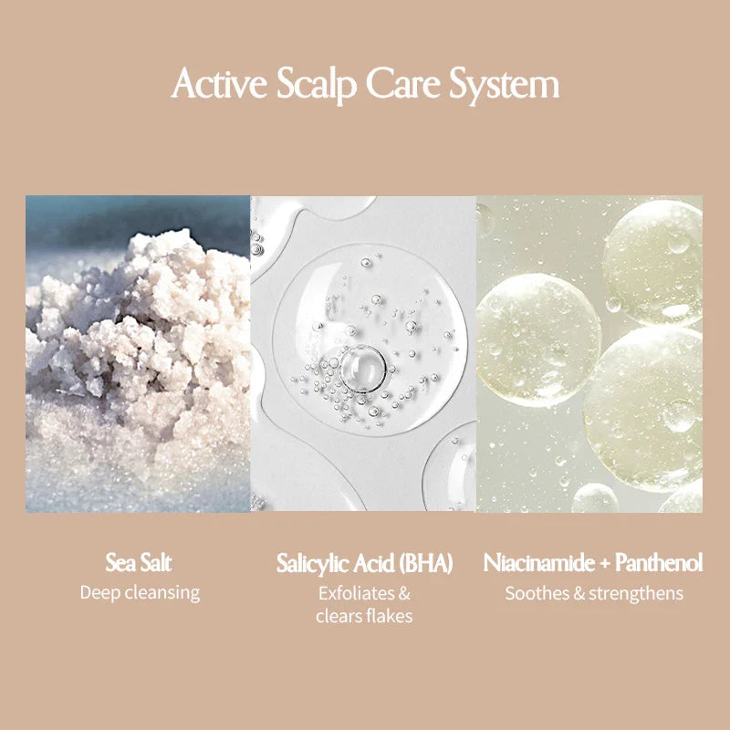 Growus Sea Salt Therapy Scalp Scaler 250g – Deep Cleansing Sea Salt Scalp Scrub for Fresh Scalp Care