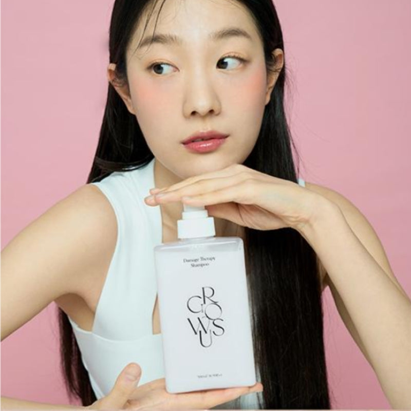 Growus Damage Therapy Shampoo EX 500ml – Korean Repair Care Shampoo for Dry & Damaged Hair