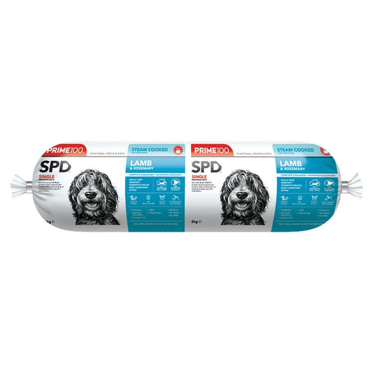 Prime100 SPD Lamb & Rosemary Fresh Roll Dog Food 2kg