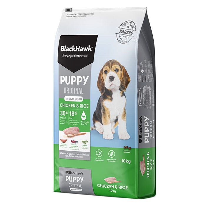 Black Hawk Chicken & Rice Medium Breed Dry Puppy Food