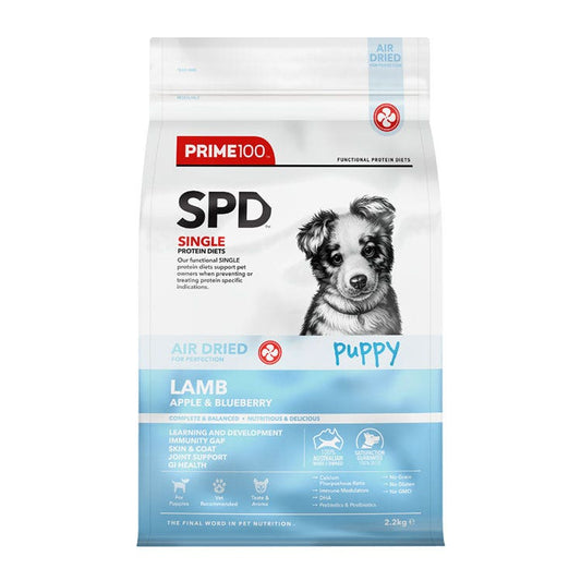 Prime100 SPD Lamb Apple & Blueberry Air Dried Puppy Food