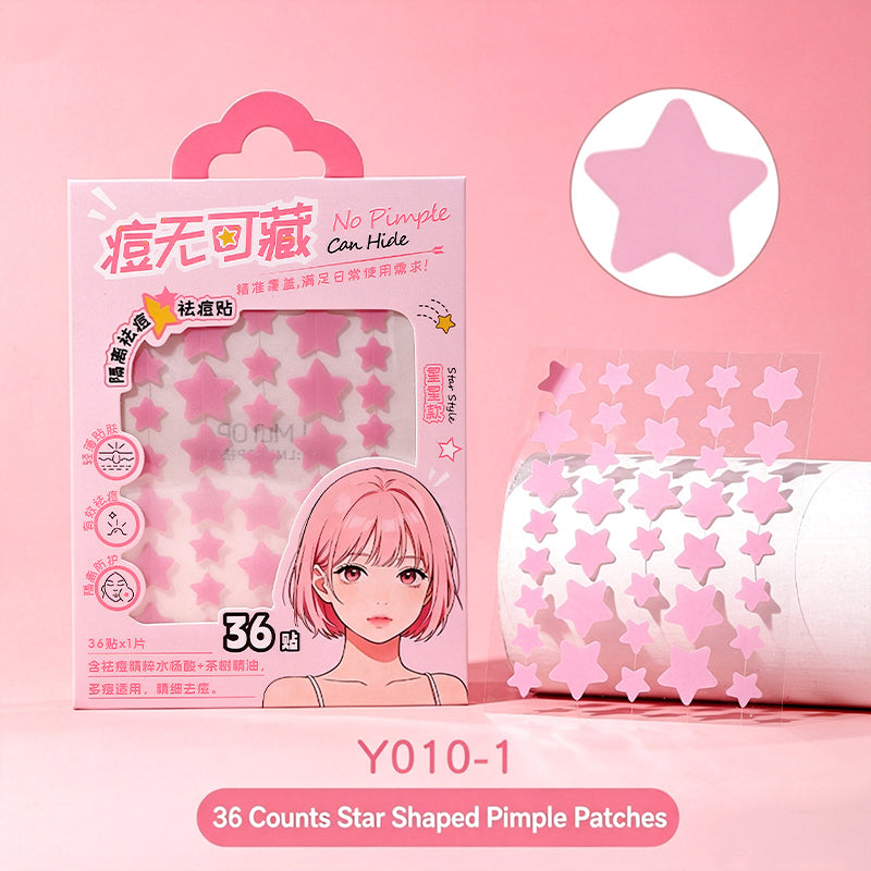 LMLTOP Star Acne Patches (36pcs) – Invisible Lightweight Breathable Spot Covers for Daily Blemish Care