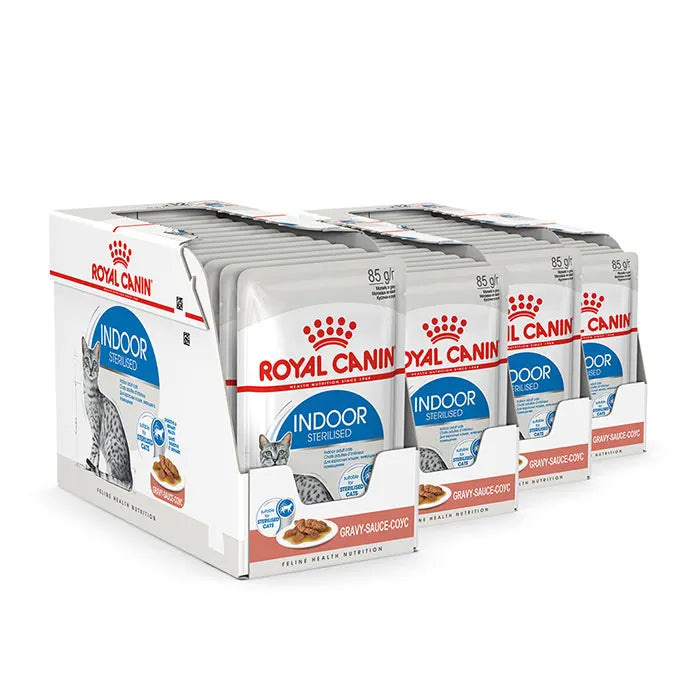 Indoor Gravy Adult Cat Food Pouch 85g x 48
