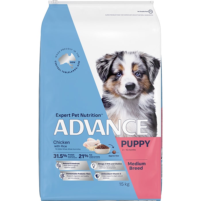 Advance Chicken & Rice Medium Breed Dry Puppy Food
