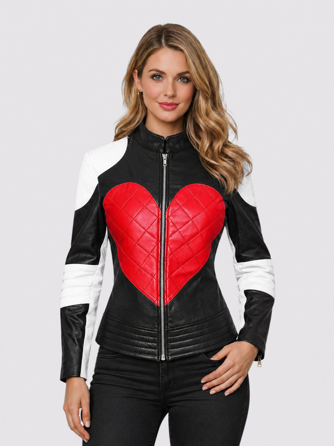 Amoura Women's Heart Leather Jacket