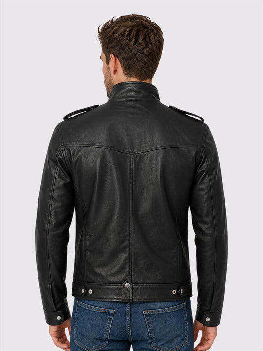 Biker Black Men's Designer Leather Jacket