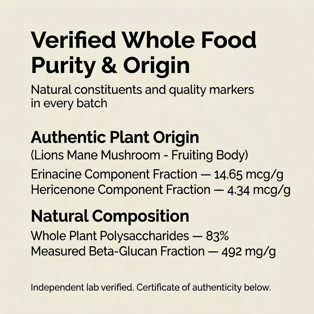 Lions Mane Whole Mushroom Capsules