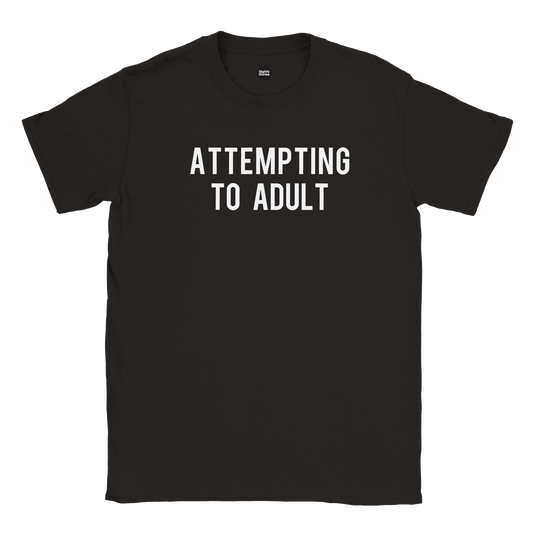 Attempting to Adult tee (black)