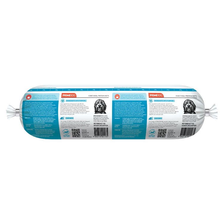 Prime100 SPD Lamb & Rosemary Fresh Roll Dog Food 2kg