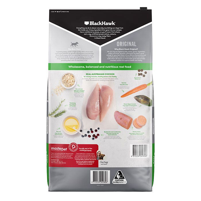 Black Hawk Chicken & Rice Large Breed Dry Puppy Food 20kg