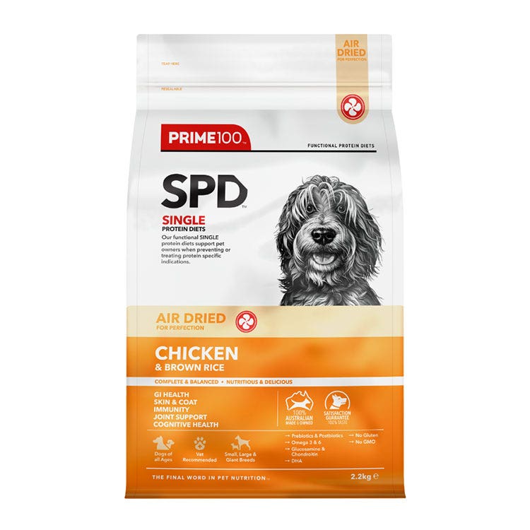 Prime100 SPD Chicken & Brown Rice Air Dried Dog Food