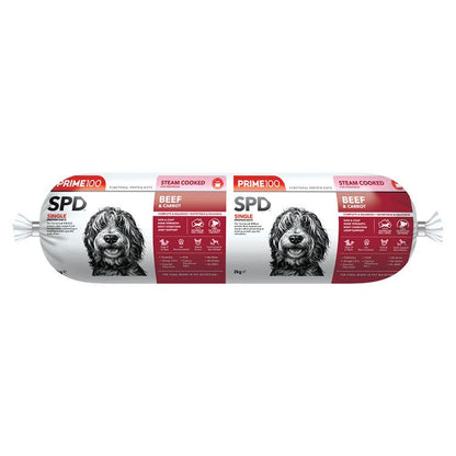 Prime100 SPD Beef & Carrot Fresh Roll Dog Food 2kg