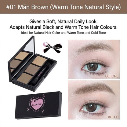 FLORTTE Three-Color Eyebrow Powder No Worries Series
