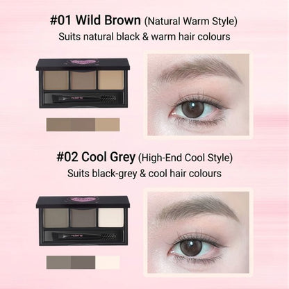 FLORTTE Three-Color Eyebrow Powder No Worries Series