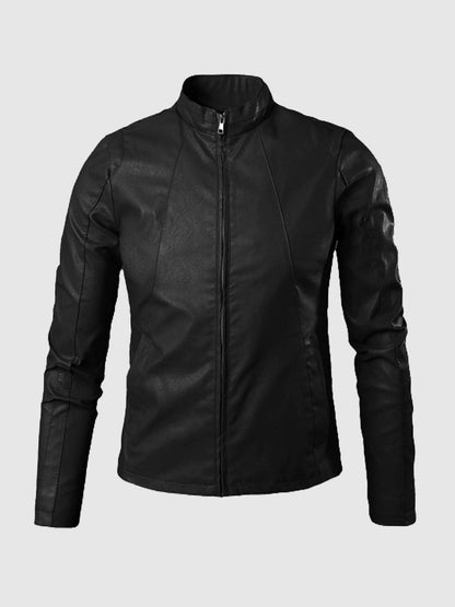 Black Viper Men's Leather Biker Jacket