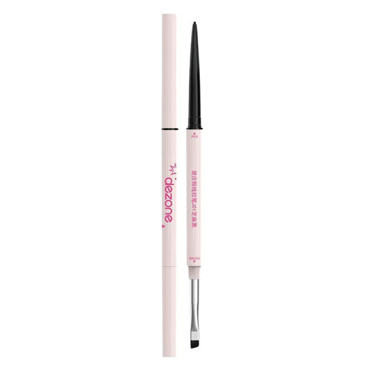DEZONE Dual Ended Gel Eyeliner Pencil, Long-Lasting Waterproof Smudgeproof Precision Gel Eyeliner Duo for Precise Eye Makeup
