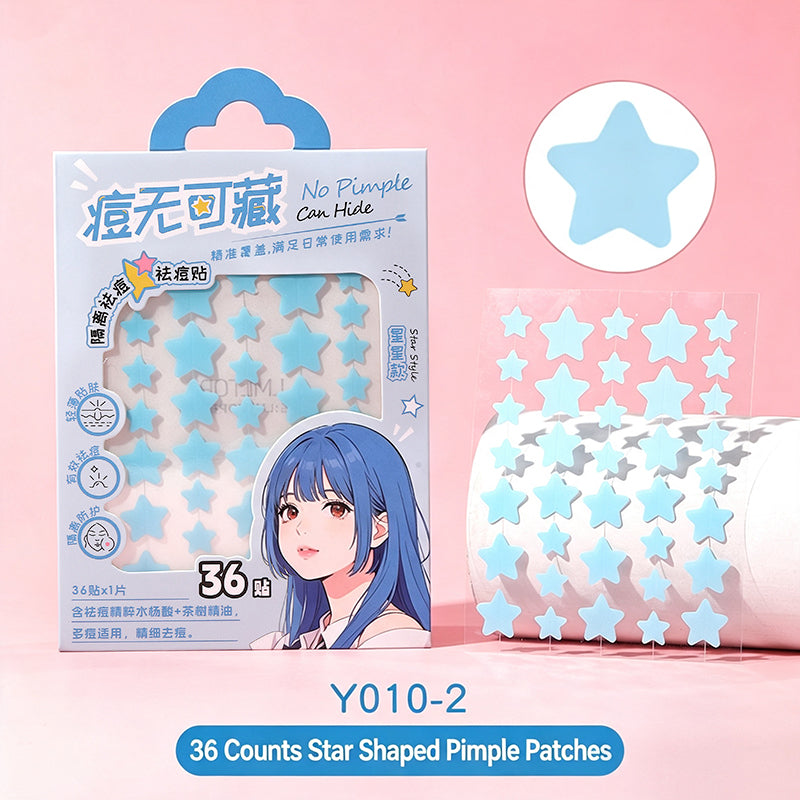 LMLTOP Star Acne Patches (36pcs) – Invisible Lightweight Breathable Spot Covers for Daily Blemish Care