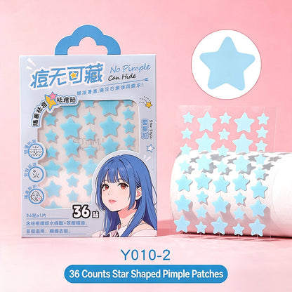 LMLTOP Star Acne Patches (36pcs) – Invisible Lightweight Breathable Spot Covers for Daily Blemish Care