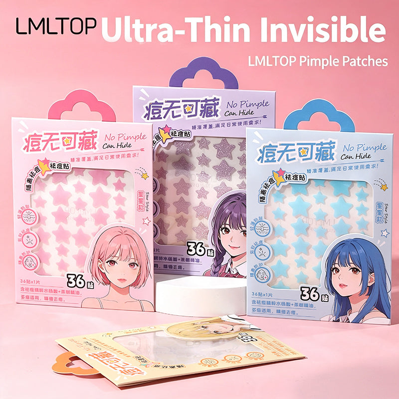 LMLTOP Star Acne Patches (36pcs) – Invisible Lightweight Breathable Spot Covers for Daily Blemish Care