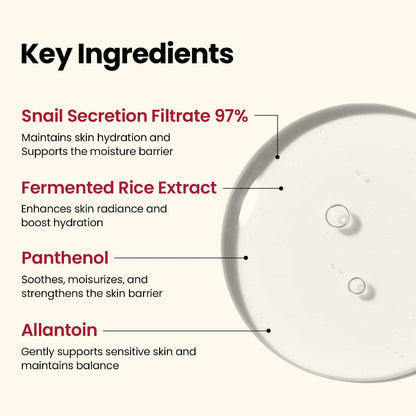 K-Secret Seoul 1988 Essence 100ml – Snail Mucin 97% + Rice Hydrating Facial Essence