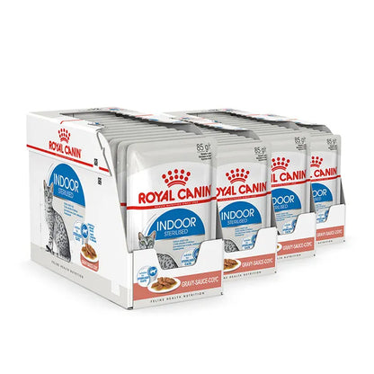 Indoor Gravy Adult Cat Food Pouch 85g x 48