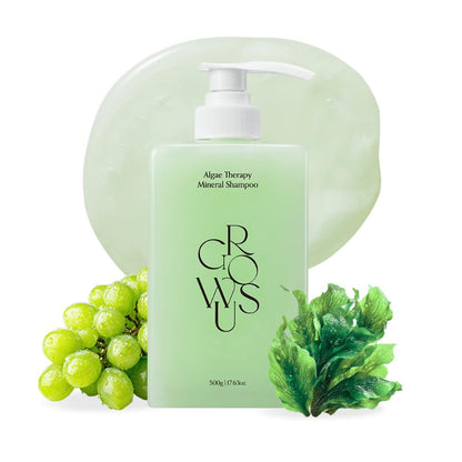 Growus Algae Therapy Mineral Shampoo 500ml – Refreshing Scalp Care Shampoo for Hydrated &amp; Healthy-Looking Hair