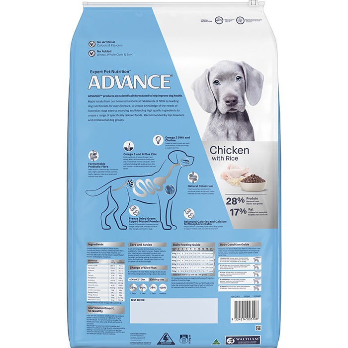 Advance Chicken & Rice Large Breed Dry Puppy Food