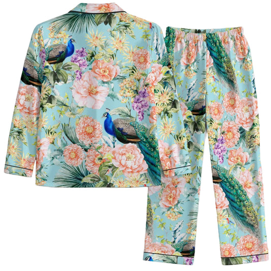 Peacock and Peony Womens Pyjamas