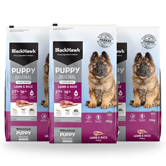 Lamb & Rice Large Puppy Food 20kg x 3