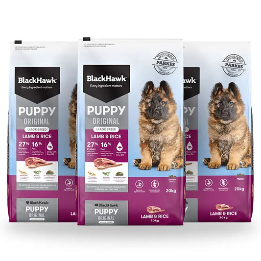 Lamb & Rice Large Puppy Food 20kg x 3
