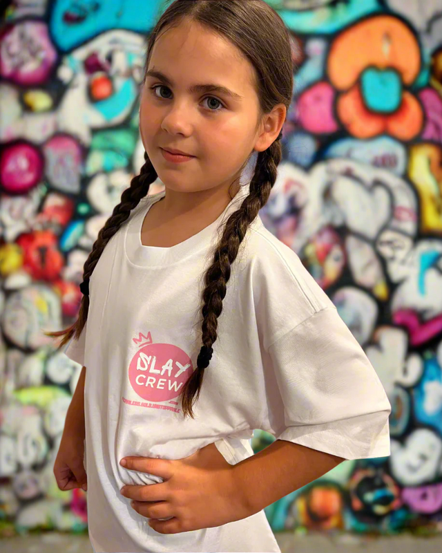 Slay Crew Tee - White/Pink