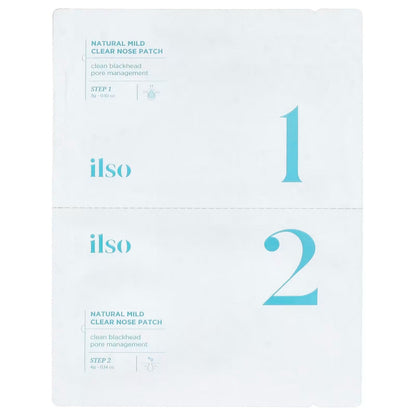 ILSO Natural Mild Clear Nose Patch Set + 40 Skin Wrap Cotton Pads (Sebum Softener & Pore Care Kit）