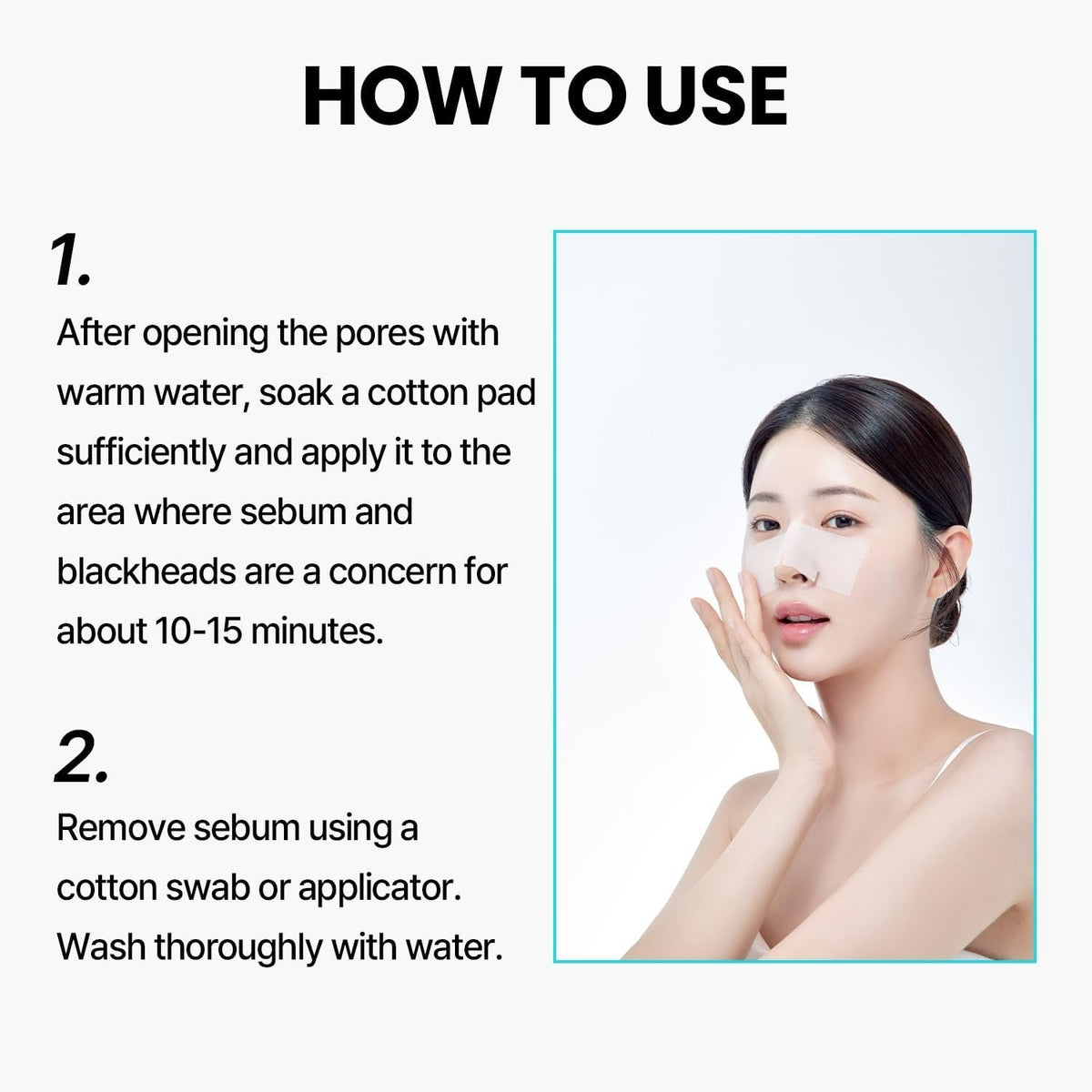 ILSO Natural Mild Clear Nose Patch Set + 40 Skin Wrap Cotton Pads (Sebum Softener & Pore Care Kit）