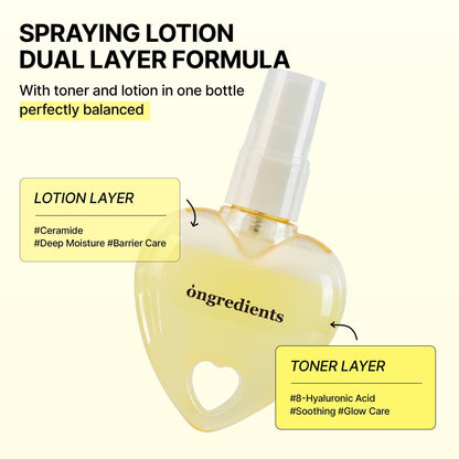 Ongredients Skin Barrier Glow Mist (Heart Edition) 50ml | K-Beauty Glow