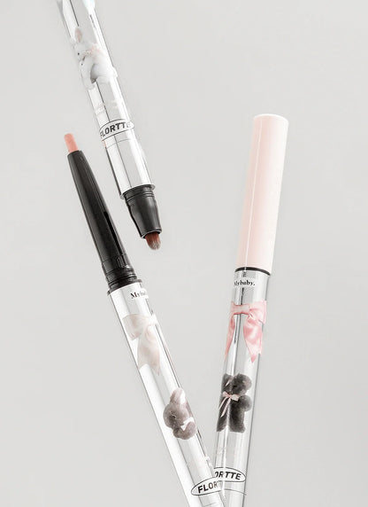 FLORTTE Double-Sided Eyeshadow Pencil – Dual-Ended Under Eye Highlight & Contour Stick for Natural Eye Makeup  Princess Aegyo Sal Volumizing