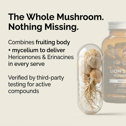 Lions Mane Whole Mushroom Capsules