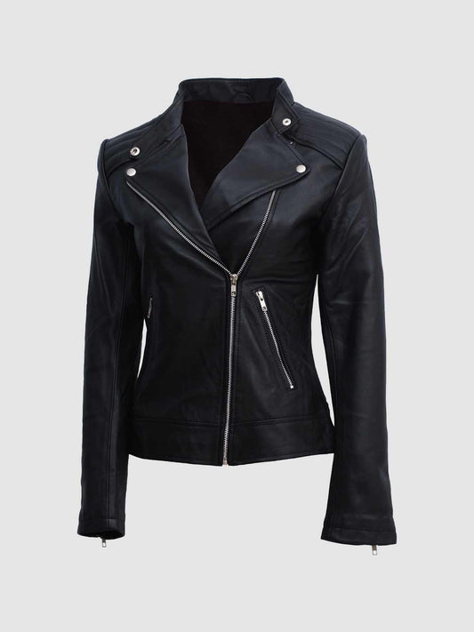 Black Leather Moto Jacket